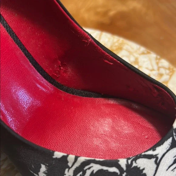 Nine West Red and Black Stiletto Heels - Picture 4 of 7